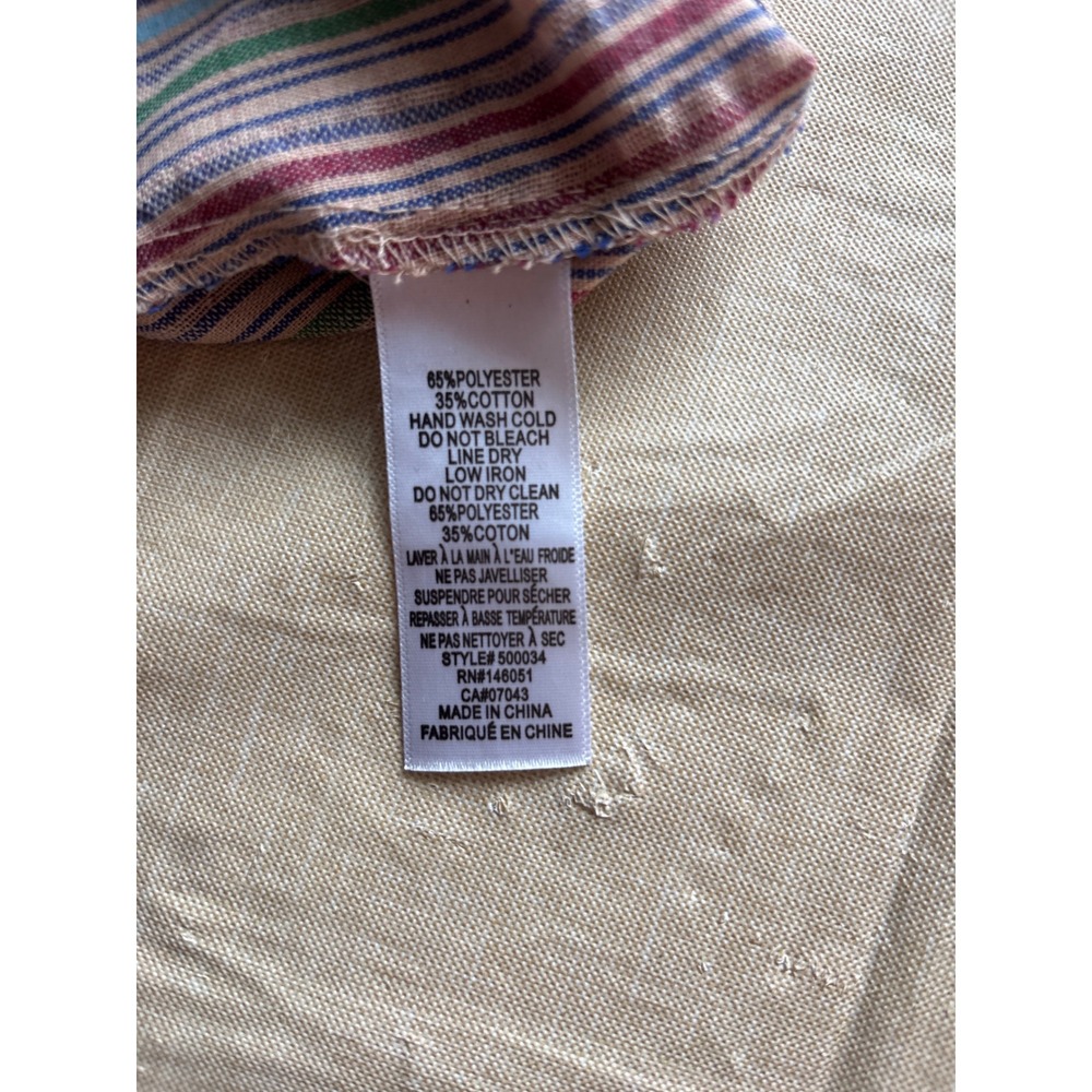MONTEAU Multi Stripe Spaghetti Strap Mini Dress Pockets Elastic Waist Size M - Picture 3 of 8
